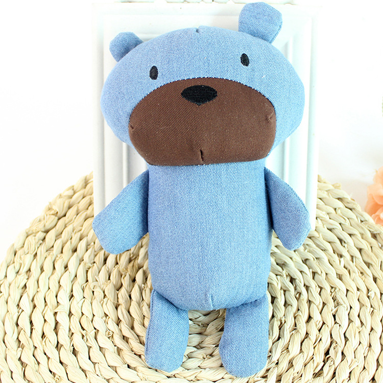 Manufacturer direct wholesale stuffed dog toy cowboy teddy bear doll, customized all kinds of plush toy voice molars