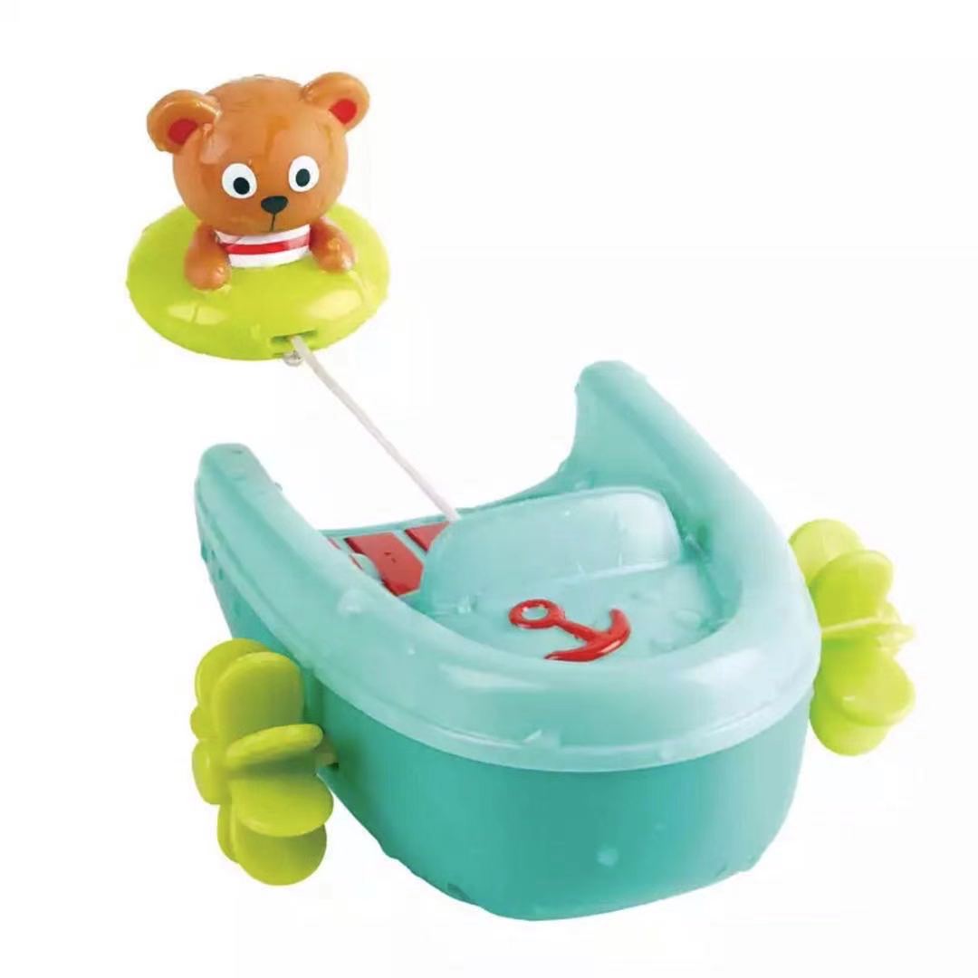 [Officially Authorized] German Hape Teddy Bear Water Skiing Warrior Boat Bath Toy One Piece Dropshipping