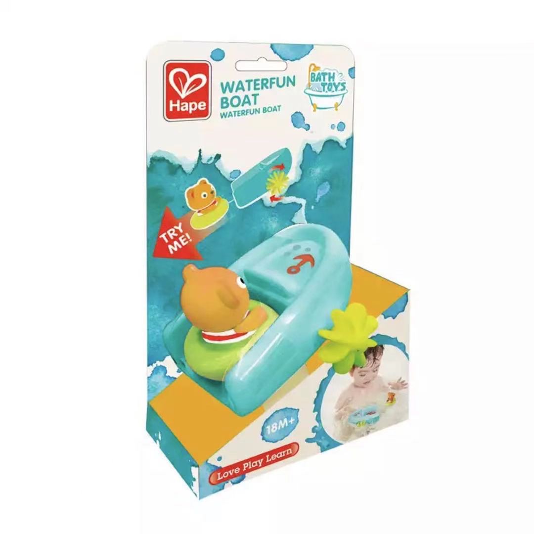 [Officially Authorized] German Hape Teddy Bear Water Skiing Warrior Boat Bath Toy One Piece Dropshipping