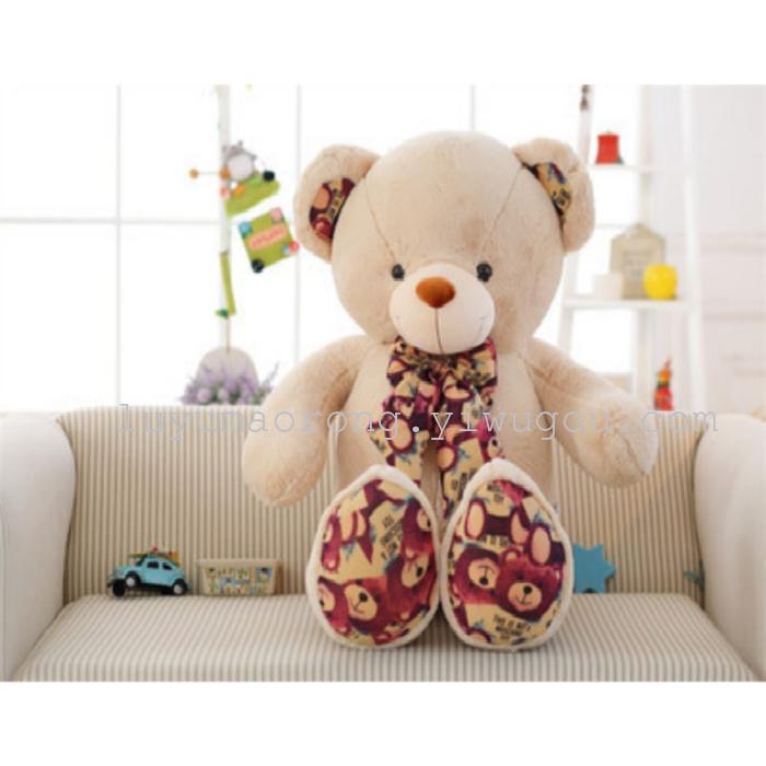 Teddy bear doll bear bear large doll LED luminous printing tie Teddy bear doll bear bear large doll LED luminous printing tie