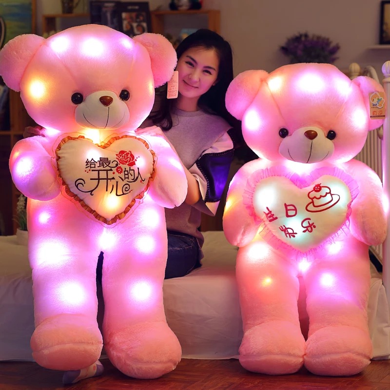 Factory direct recording bear LED teddy bear light emitting toys