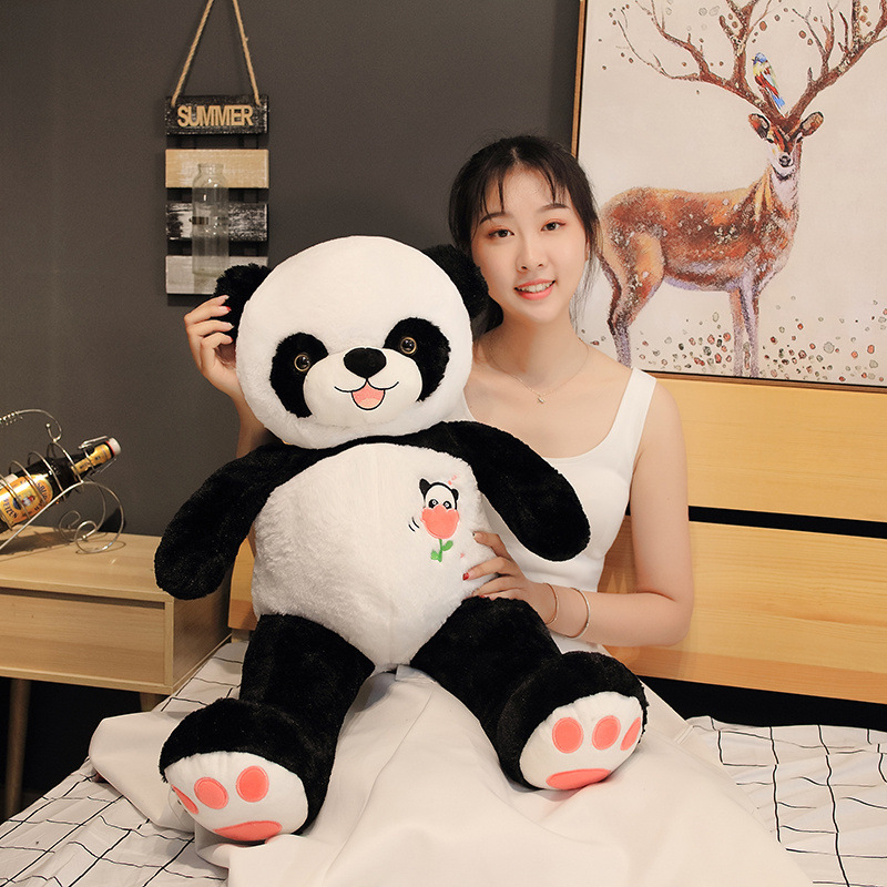 Smile Giant Panda Doll BEBEAR Teddy Bear Ragdoll Doll Cute Plush Toy Large Size Girls&#039; Gifts