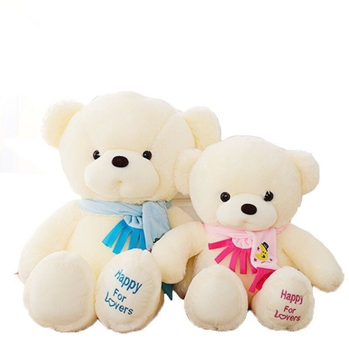 Luminous cuddly bear couple scarf bear big doll teddy bear plush toy Rag Doll doll Luminous cuddly bear couple scarf bear big doll teddy bear plush toy Rag Doll doll