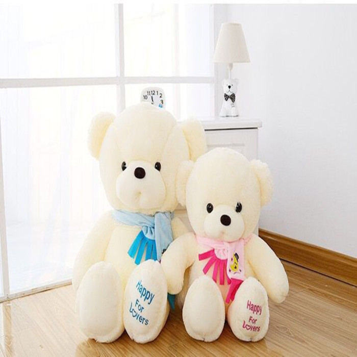 Luminous cuddly bear couple scarf bear big doll teddy bear plush toy Rag Doll doll Luminous cuddly bear couple scarf bear big doll teddy bear plush toy Rag Doll doll