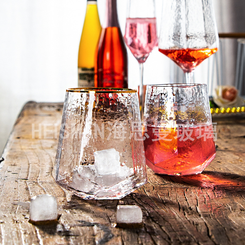 Light Luxury Diamond Hammered Goblet Lead-Free Crystal Red Wine Glass Ins Colorful Champagne Glass Water Ripple Wine Glass Wholesale Light Luxury Diamond Hammered Goblet Lead-Free Crystal Red Wine Glass Ins Colorful Champagne Glass Water Ripple Wine Glass Wholesale