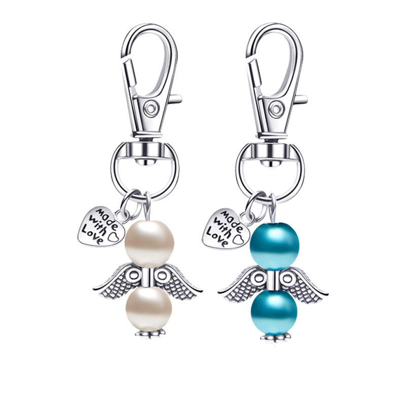 Creative Style Guardian Angel Keychain Wedding Celebration Decoration Gift Angel Wings Baby Baptism Communion Party Gift