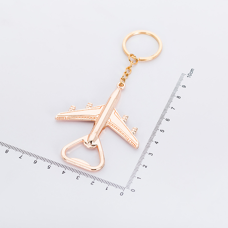 10-19 Creative Wedding Supplies Airplane Key Chain Beer Bottle Opener Vintage Keychain Bottle Opener Back Gift