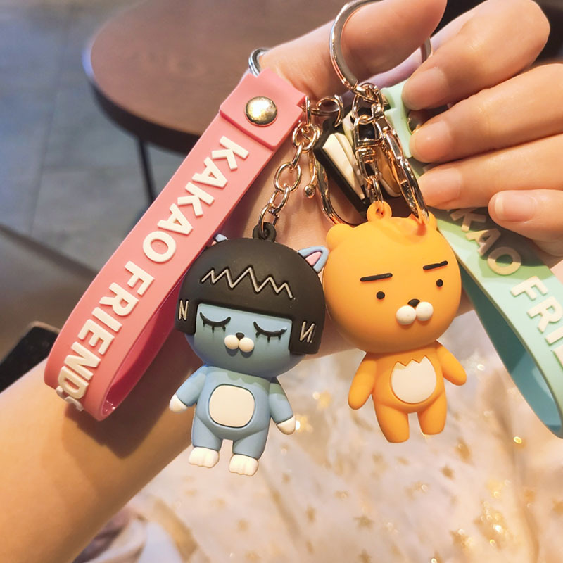 Kacao Keychain Fart Peach Mixi Couple Pendant Cute Cartoon Cars and Bags Pendant Creative Decorations Wedding Keychain