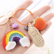 Wedding Keychain Teddy Automobile Hanging Ornament Ornament Key Chain Rabbit Wool Felt Creative Gift