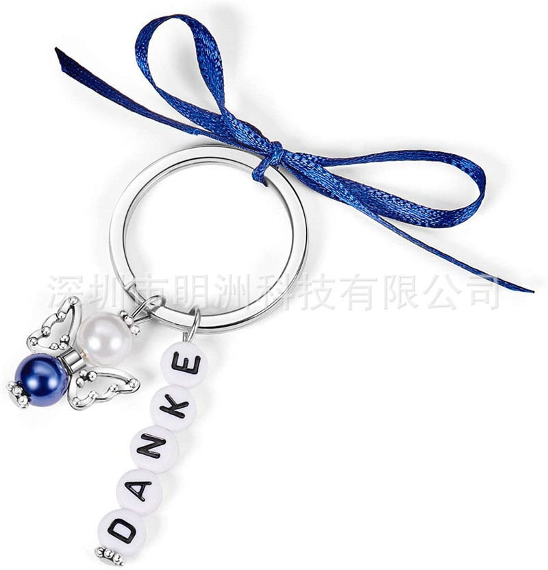 Creative Guardian Angel Wings Keychain Baby Baptism Party Supplies Wedding Birthday Gifts Metal Keychains