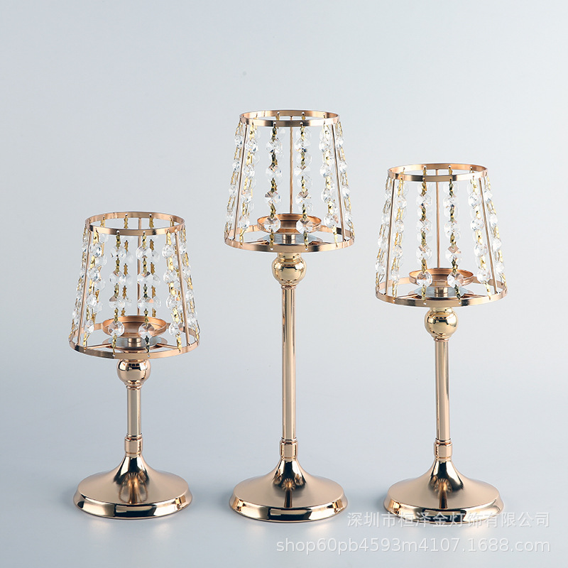 Table Western Romantic Candlelight Dinner Three-Piece Set Decoration Wedding Electroplating Decoration Glow Candle Table Western Romantic Candlelight Dinner Three-Piece Set Decoration Wedding Electroplating Decoration Glow Candle