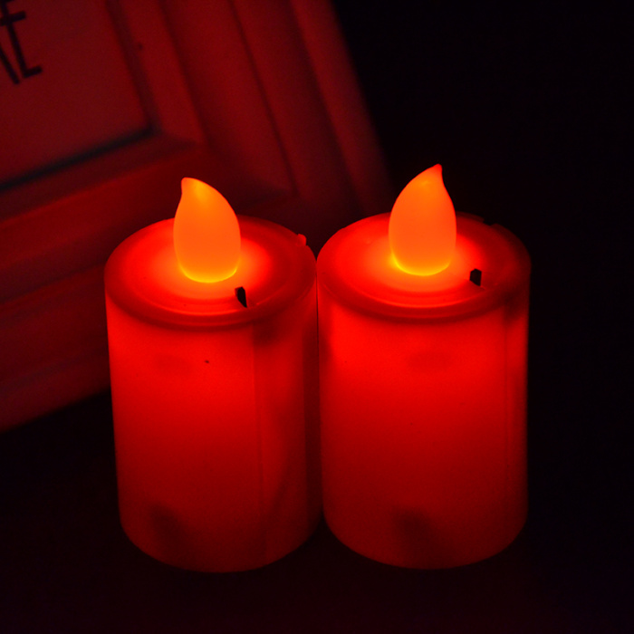 LED simulation candle colorful glow smokeless green warmest candlelight dinner proposal birthday pair LED simulation candle colorful glow smokeless green warmest candlelight dinner proposal birthday pair