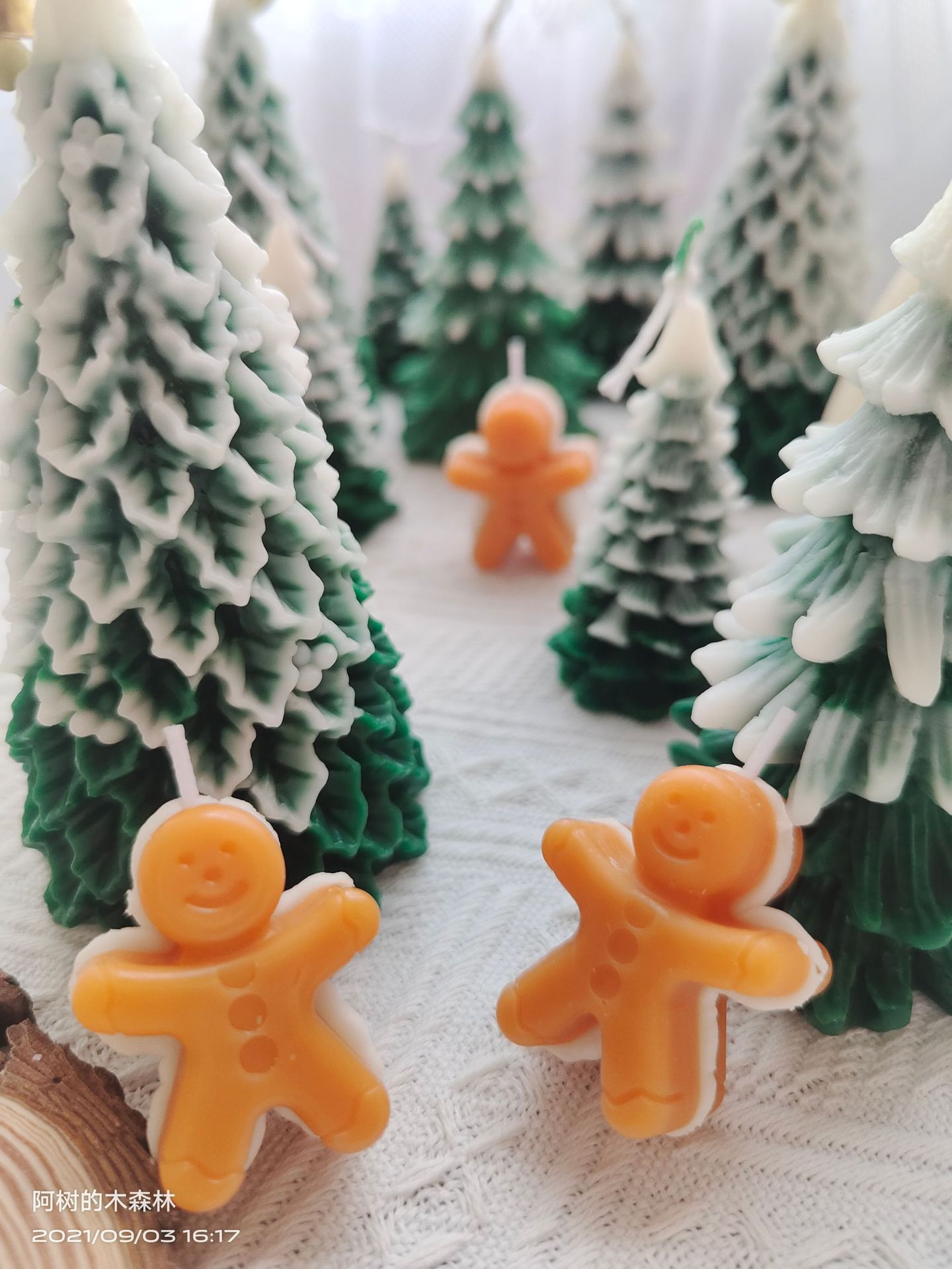 Glow Candle  New Year Gift Gift Gift Big Bean Wax Fragrance Gloves Bear Gingerbread Man Elk Wool