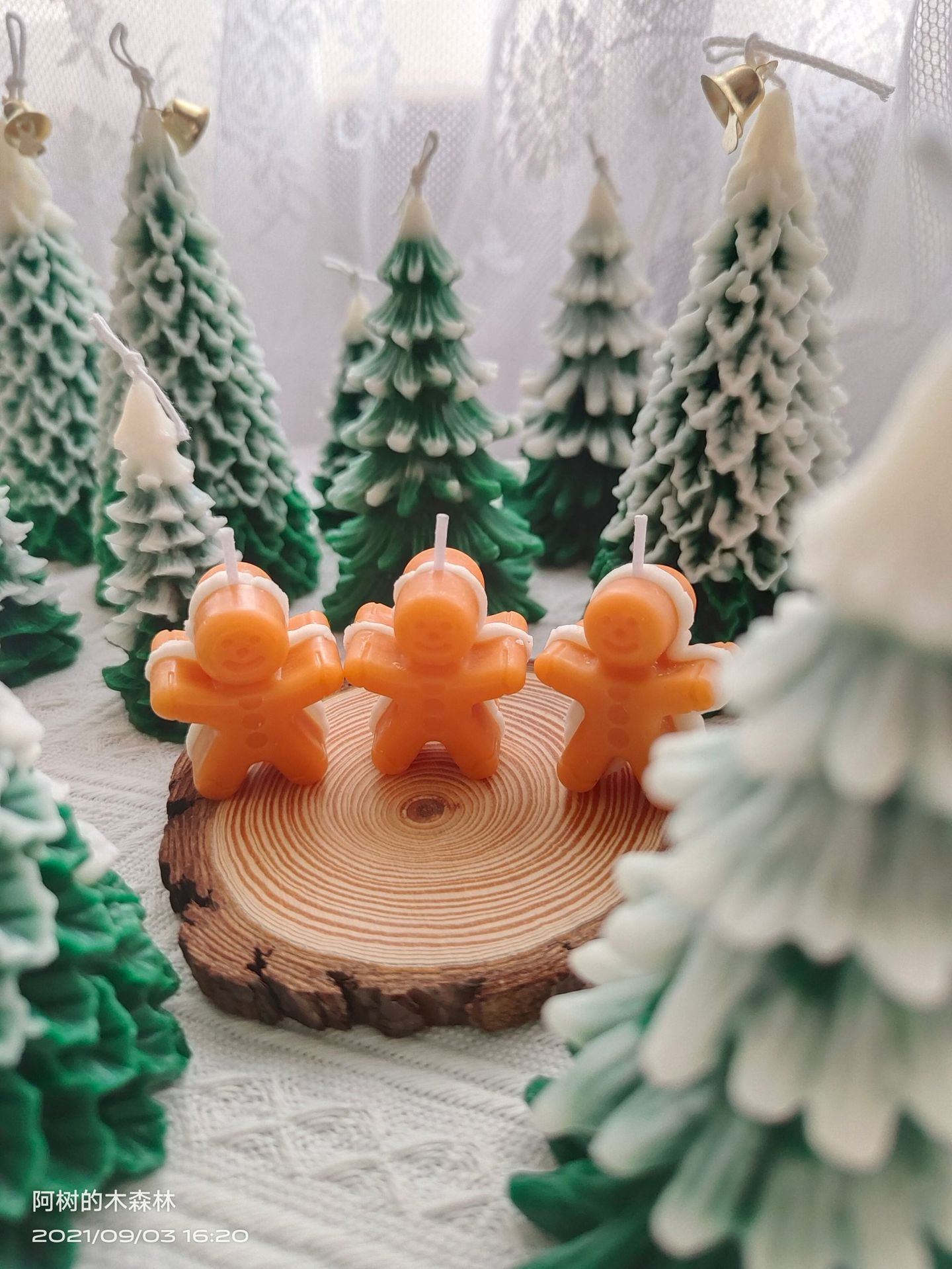 Glow Candle  New Year Gift Gift Gift Big Bean Wax Fragrance Gloves Bear Gingerbread Man Elk Wool