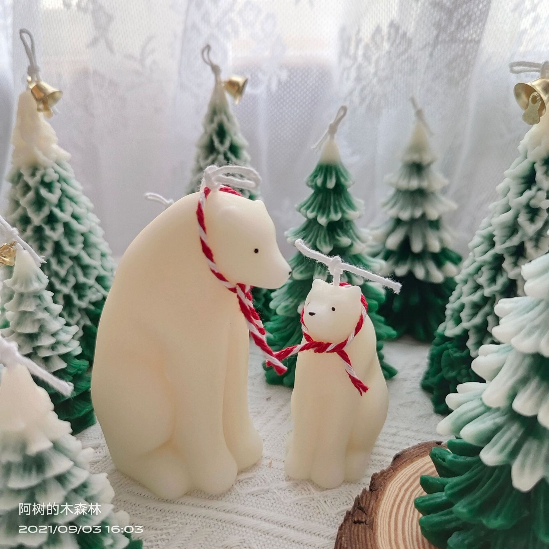 Glow Candle  New Year Gift Gift Gift Big Bean Wax Fragrance Gloves Bear Gingerbread Man Elk Wool