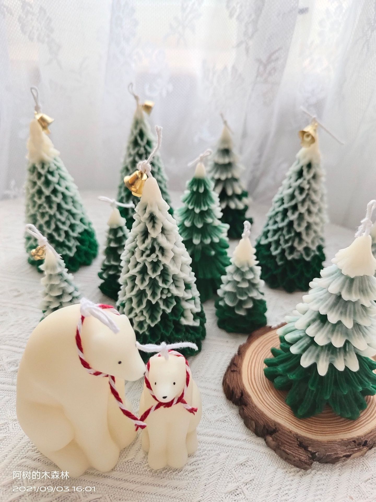 Glow Candle  New Year Gift Gift Gift Big Bean Wax Fragrance Gloves Bear Gingerbread Man Elk Wool