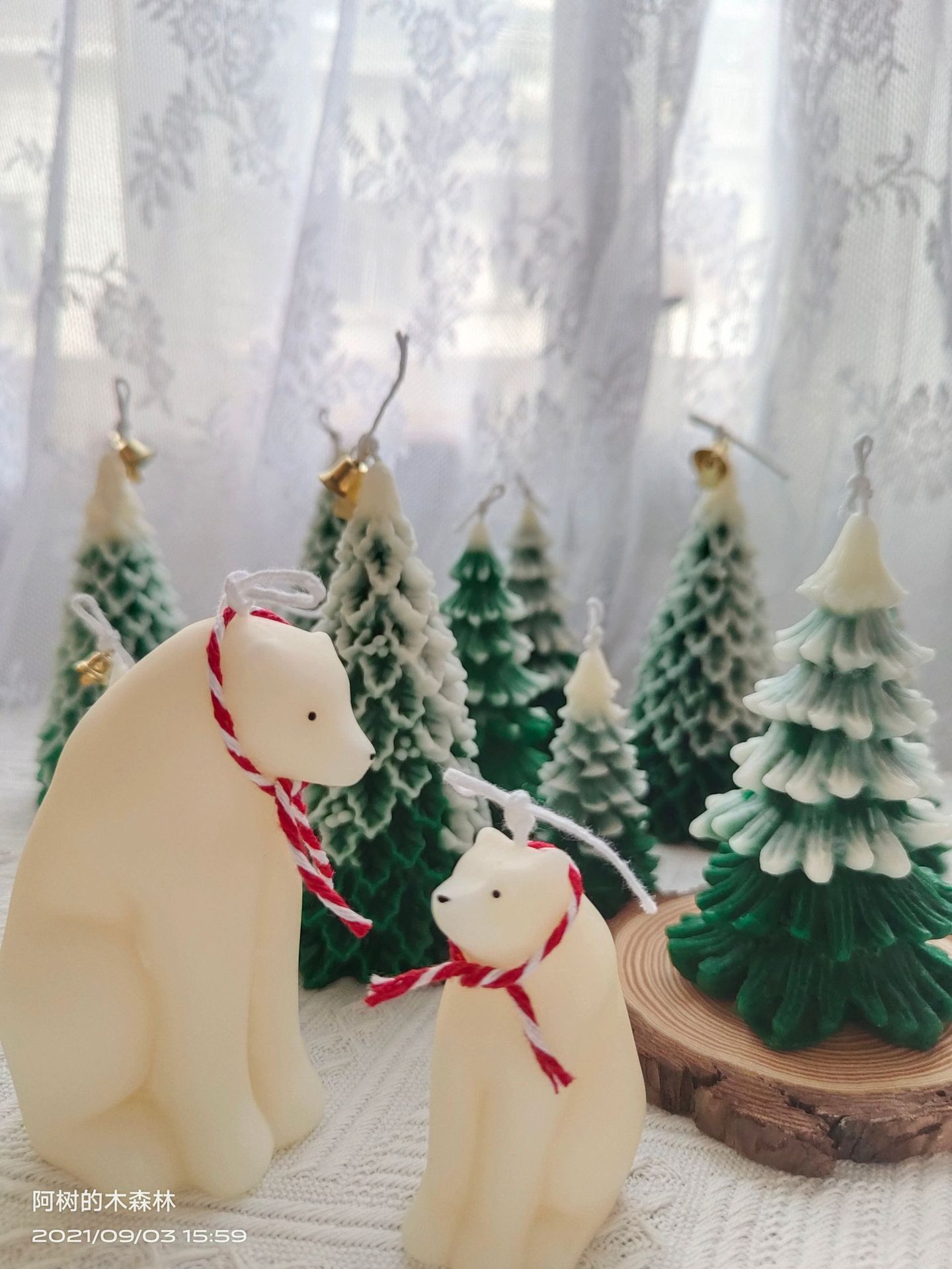 Glow Candle  New Year Gift Gift Gift Big Bean Wax Fragrance Gloves Bear Gingerbread Man Elk Wool