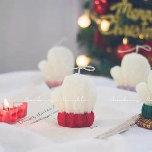 Glow Candle  New Year Gift Gift Gift Big Bean Wax Fragrance Gloves Bear Gingerbread Man Elk Wool