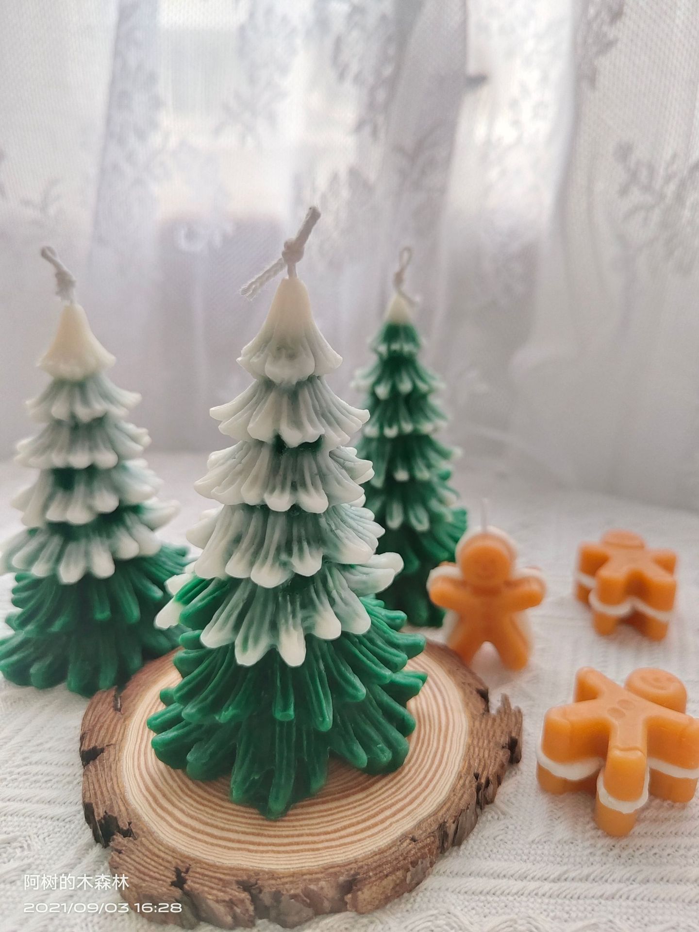 Glow Candle  New Year Gift Gift Gift Big Bean Wax Fragrance Gloves Bear Gingerbread Man Elk Wool