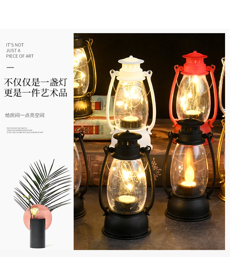 Glow Candle Electronic Candle Christmas Candle Halloween Decoration Retro LED Lantern Storm Lantern Craft Gift Glow Candle Electronic Candle Christmas Candle Halloween Decoration Retro LED Lantern Storm Lantern Craft Gift