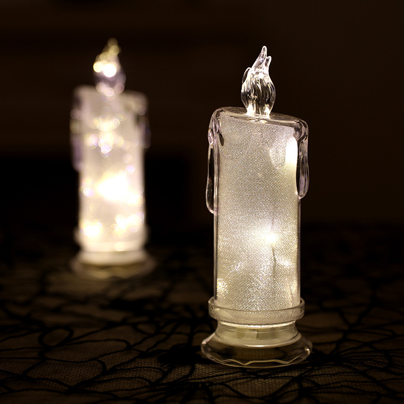 Glow Candle  Acrylic Tears Electronic Candle Creation Holiday Gifts Present Scene Layout Restaurant Ornament