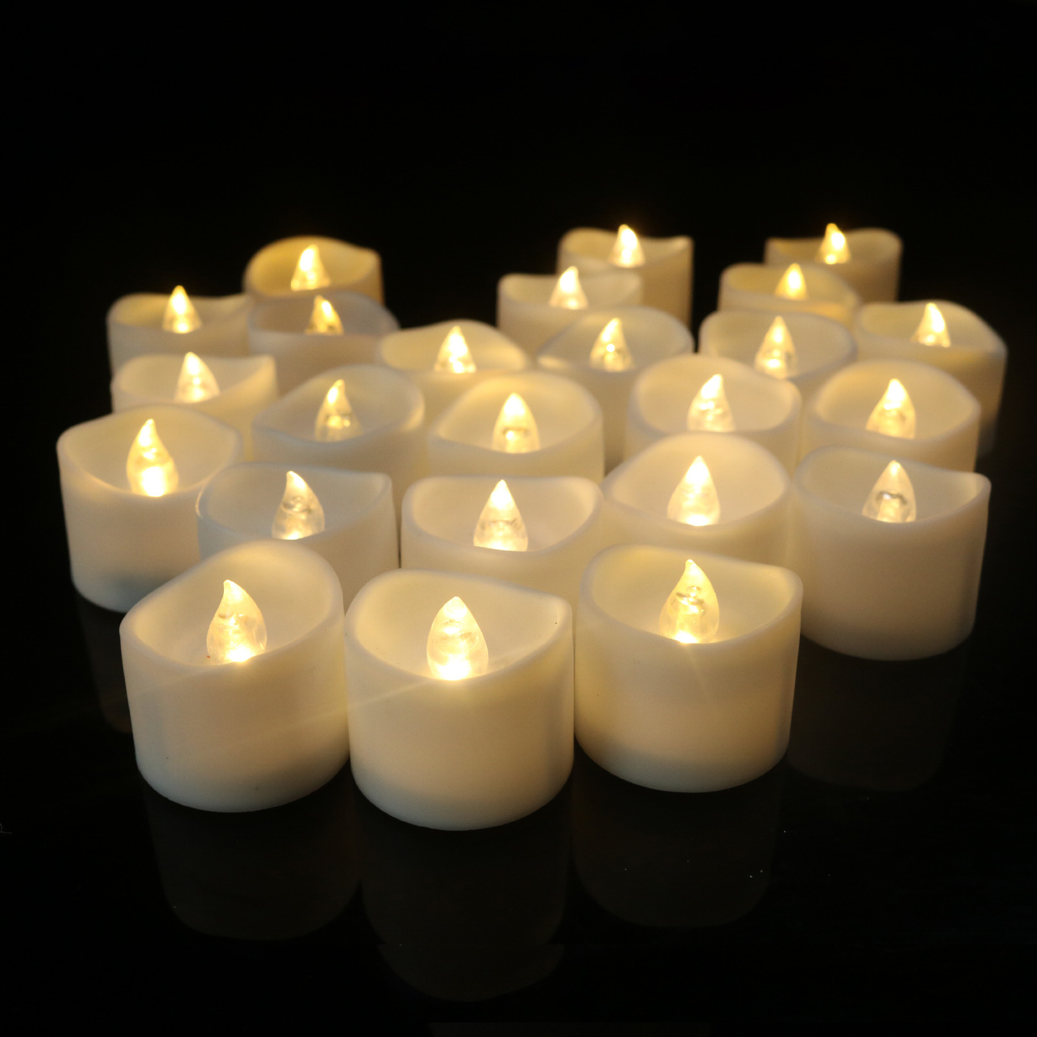 Glow Candle  Concave Wave Mouth Timing Electric Candle Lamp Christmas Decoration LED Candle Timing Function