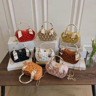 Red Wedding Bag Bridal Bag Diamond Pattern Bag Women's Bag Mother Bag 2020 New Engagement wedding Bag