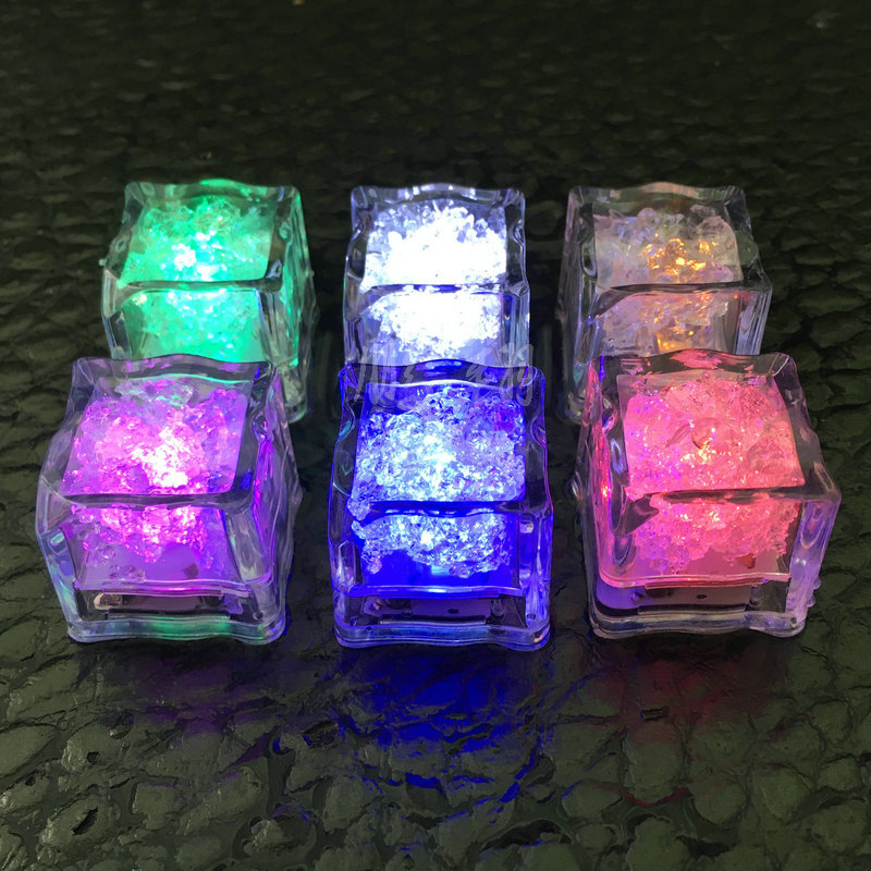 Bar KTV Luminous Ice Light-Emitting Toys into the Water Is Bright Led Colorful Ice Cube Water Sensing Luminous Ice Manufacturer