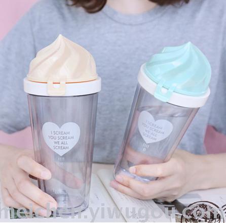 A cup of ice cream ice cream creative high quality plastic cup colorful Ice Cream Lemon cup students