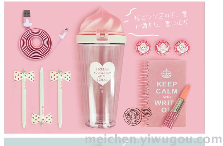 A cup of ice cream ice cream creative high quality plastic cup colorful Ice Cream Lemon cup students A cup of ice cream ice cream creative high quality plastic cup colorful Ice Cream Lemon cup students