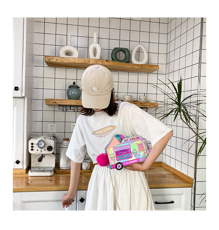2021 New European and American Fashion Creative Ice Cream Car Messenger Bag Funny Personality Colorful Laser Women's Bag 2021 New European and American Fashion Creative Ice Cream Car Messenger Bag Funny Personality Colorful Laser Women's Bag