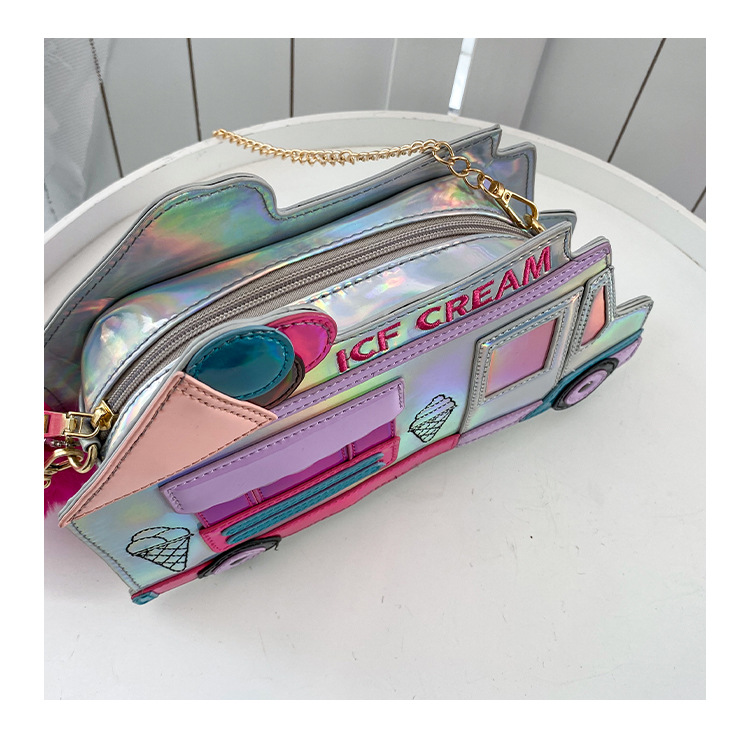 2021 New European and American Fashion Creative Ice Cream Car Messenger Bag Funny Personality Colorful Laser Women's Bag 2021 New European and American Fashion Creative Ice Cream Car Messenger Bag Funny Personality Colorful Laser Women's Bag