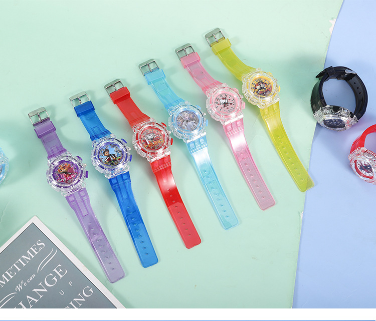Factory in Stock Ice Princess Colorful Light Watch Fashion Creative Children's Watch Ultraman Luminous Watch Factory in Stock Ice Princess Colorful Light Watch Fashion Creative Children's Watch Ultraman Luminous Watch