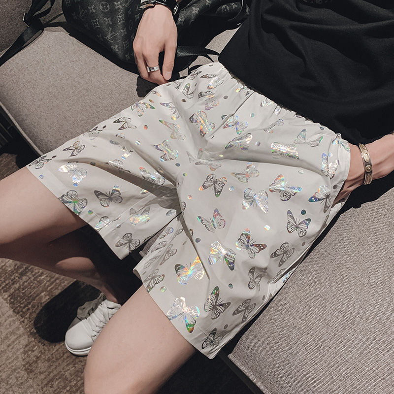 Shorts Men&#039;s Anti-Colorful Casual Pants Summer Thin Trendy Men&#039;s Overalls Ice Silk Pants Beach Shorts