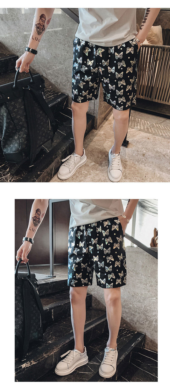 Shorts Men's Anti-Colorful Casual Pants Summer Thin Trendy Men's Overalls Ice Silk Pants Beach Shorts Shorts Men's Anti-Colorful Casual Pants Summer Thin Trendy Men's Overalls Ice Silk Pants Beach Shorts