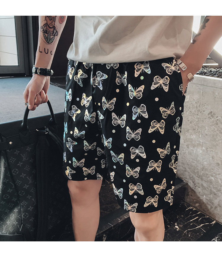 Shorts Men's Anti-Colorful Casual Pants Summer Thin Trendy Men's Overalls Ice Silk Pants Beach Shorts Shorts Men's Anti-Colorful Casual Pants Summer Thin Trendy Men's Overalls Ice Silk Pants Beach Shorts