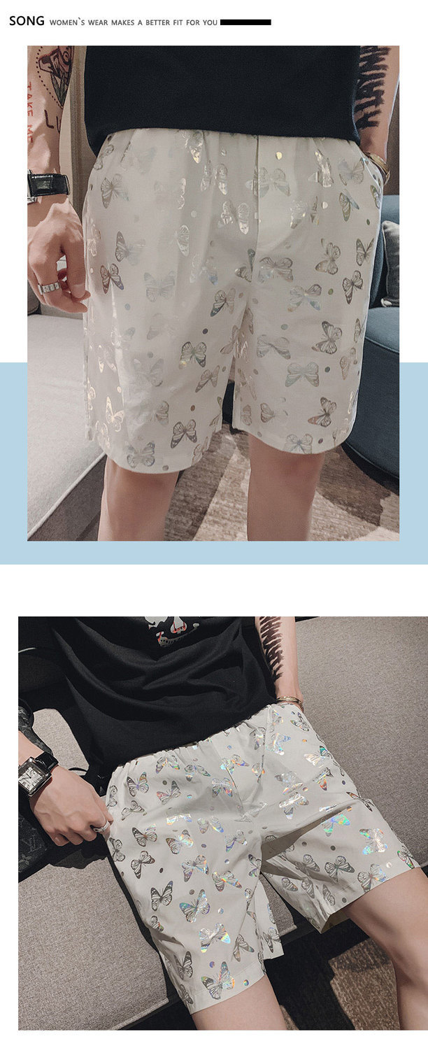 Shorts Men's Anti-Colorful Casual Pants Summer Thin Trendy Men's Overalls Ice Silk Pants Beach Shorts Shorts Men's Anti-Colorful Casual Pants Summer Thin Trendy Men's Overalls Ice Silk Pants Beach Shorts