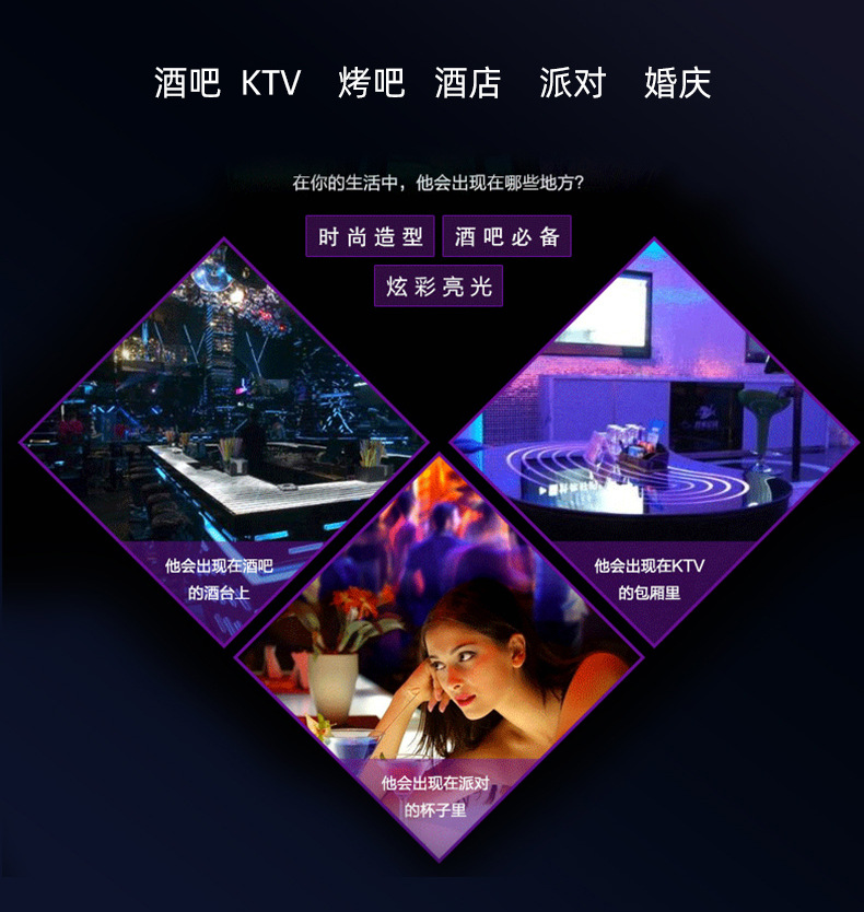 Bar KTV Luminous Ice Light-Emitting Toys into the Water Is Bright Led Colorful Ice Cube Water Sensing Luminous Ice Manufacturer Bar KTV Luminous Ice Light-Emitting Toys into the Water Is Bright Led Colorful Ice Cube Water Sensing Luminous Ice Manufacturer