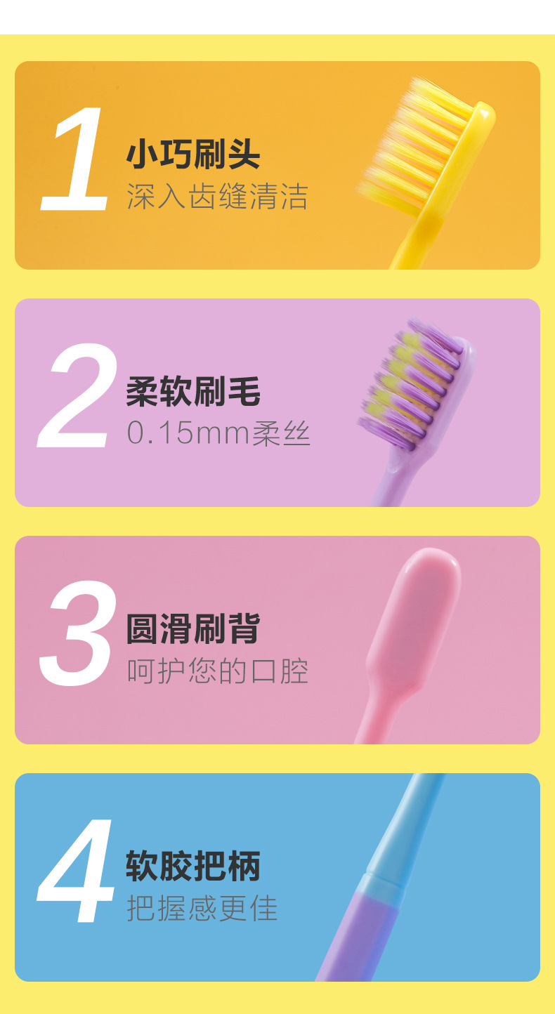 Colorful Candy Color Toothbrush Ice Cream Color TikTok Daily Necessities Adult Toothbrush Wholesale Factory One Piece Dropshipping
