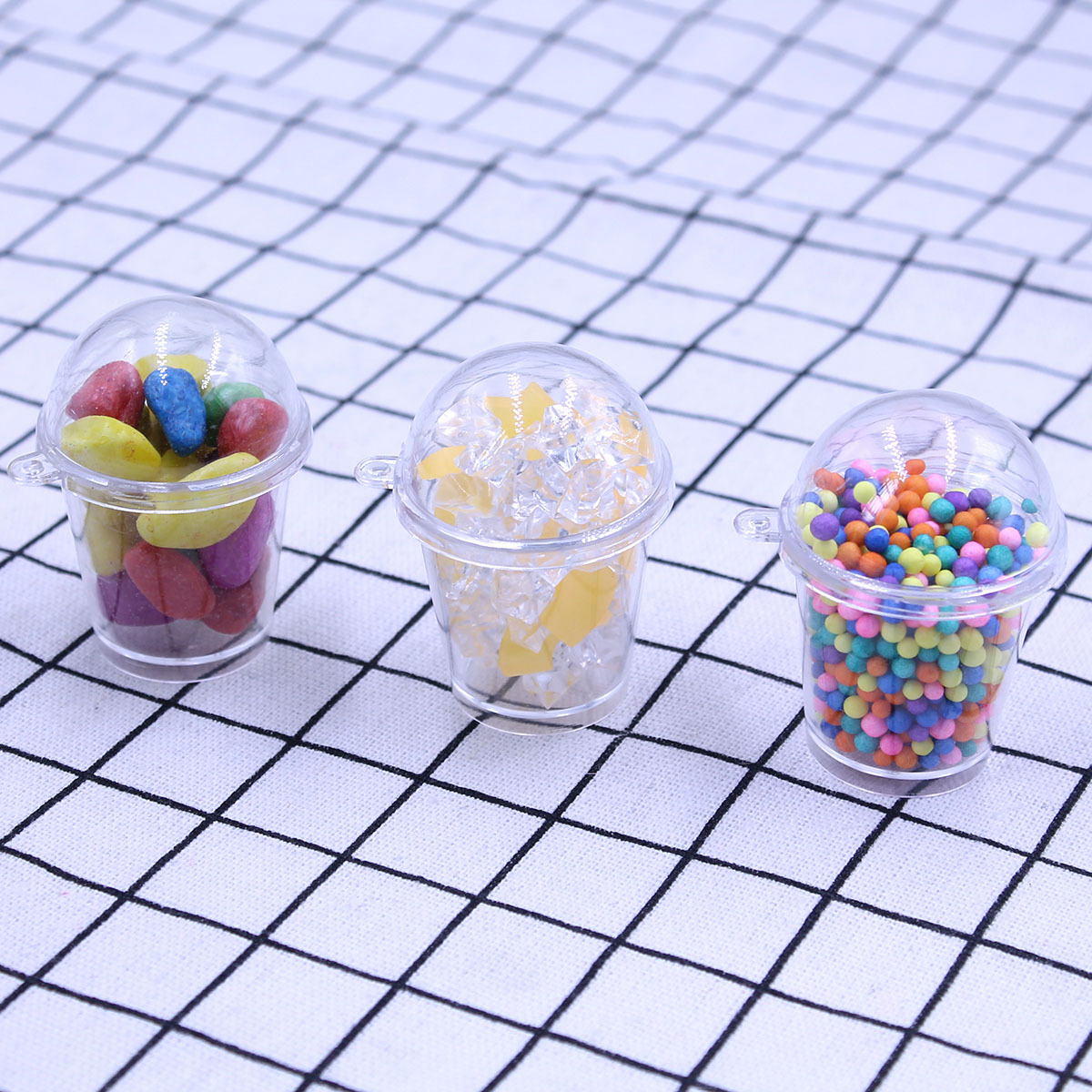 Creative Transparent Confectionery Cup Keychain Colorful Ice Cube XINGX Fruit Popcorn Box Pendant Bag Decorations Creative Transparent Confectionery Cup Keychain Colorful Ice Cube XINGX Fruit Popcorn Box Pendant Bag Decorations