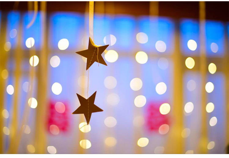 LED Star Light String Ice Strip Light 3*3 M Curtain Light Girl's Room Decorative Lights Colorful Lights Starry String LED Star Light String Ice Strip Light 3*3 M Curtain Light Girl's Room Decorative Lights Colorful Lights Starry String
