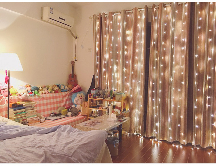LED Star Light String Ice Strip Light 3*3 M Curtain Light Girl's Room Decorative Lights Colorful Lights Starry String LED Star Light String Ice Strip Light 3*3 M Curtain Light Girl's Room Decorative Lights Colorful Lights Starry String
