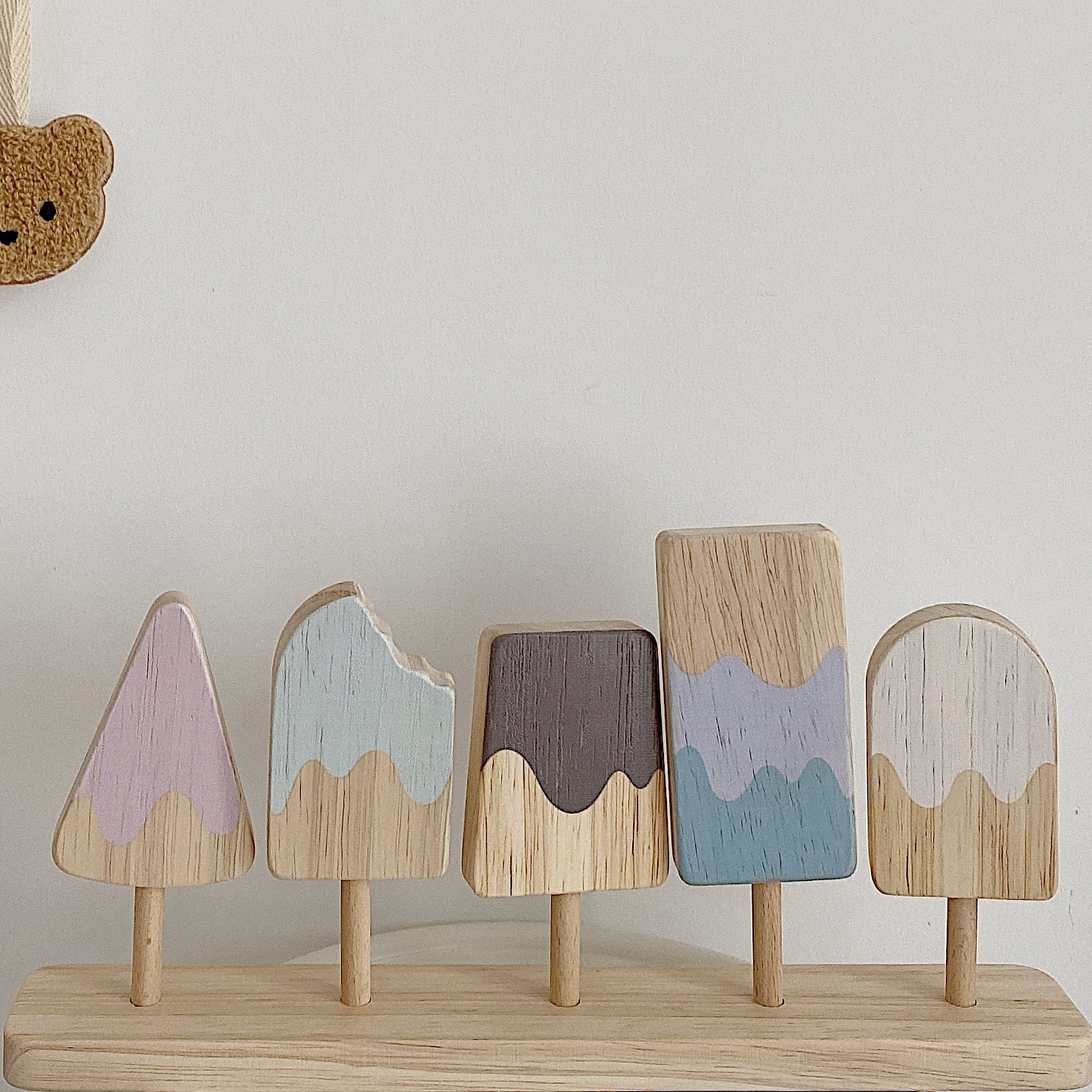 Simulation Wooden Popsicle Colorful Log Ice Cream Set Kindergarten Children Play House Food Ice Cream Ice Cream Simulation Wooden Popsicle Colorful Log Ice Cream Set Kindergarten Children Play House Food Ice Cream Ice Cream