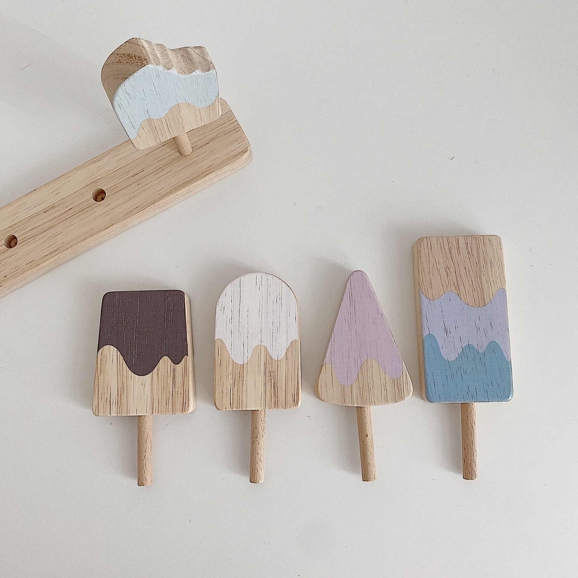 Simulation Wooden Popsicle Colorful Log Ice Cream Set Kindergarten Children Play House Food Ice Cream Ice Cream Simulation Wooden Popsicle Colorful Log Ice Cream Set Kindergarten Children Play House Food Ice Cream Ice Cream