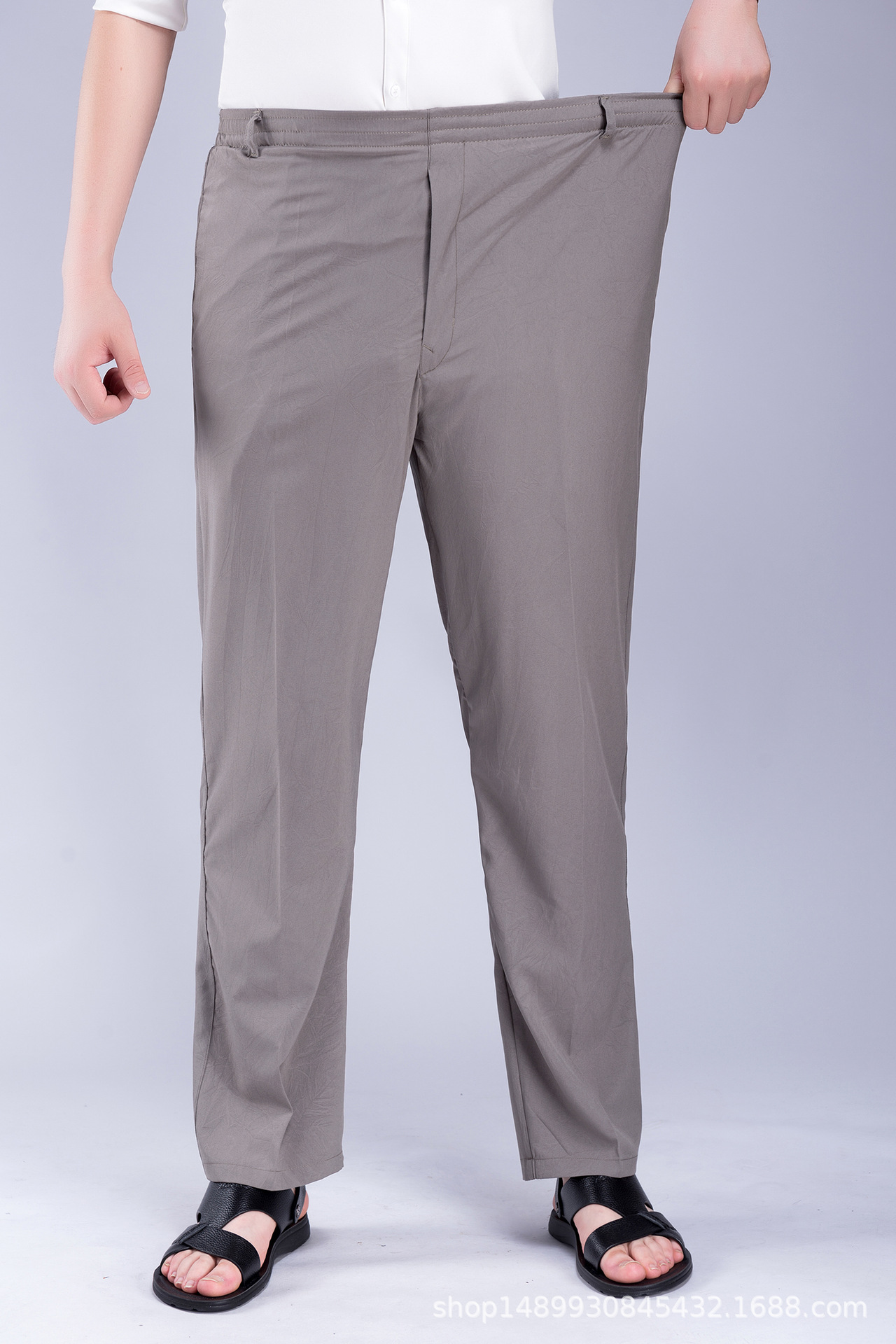 Factory Wholesale Hand Grip Colorful Pants Middle-Aged and Elderly Leisure Ice Silk Leggings Men's Width Loose Summer Thin Elastic Waist for the Elderly Grandpa Factory Wholesale Hand Grip Colorful Pants Middle-Aged and Elderly Leisure Ice Silk Leggings Men's Width Loose Summer Thin Elastic Waist for the Elderly Grandpa