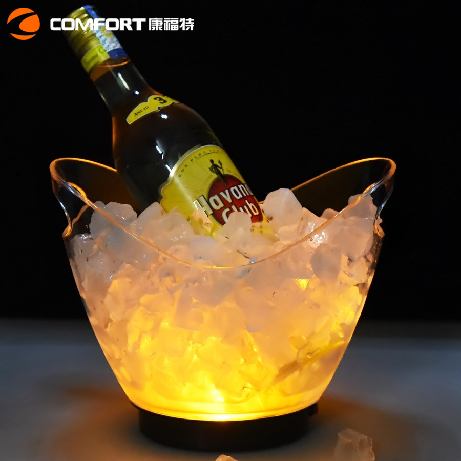 CrossBorder Luminous Plastic Ice Bucket Transparent Colorful LED Ice Bucket Bar and Restaurant Ice Bucket Ice Bucket CrossBorder Luminous Plastic Ice Bucket Transparent Colorful LED Ice Bucket Bar and Restaurant Ice Bucket Ice Bucket