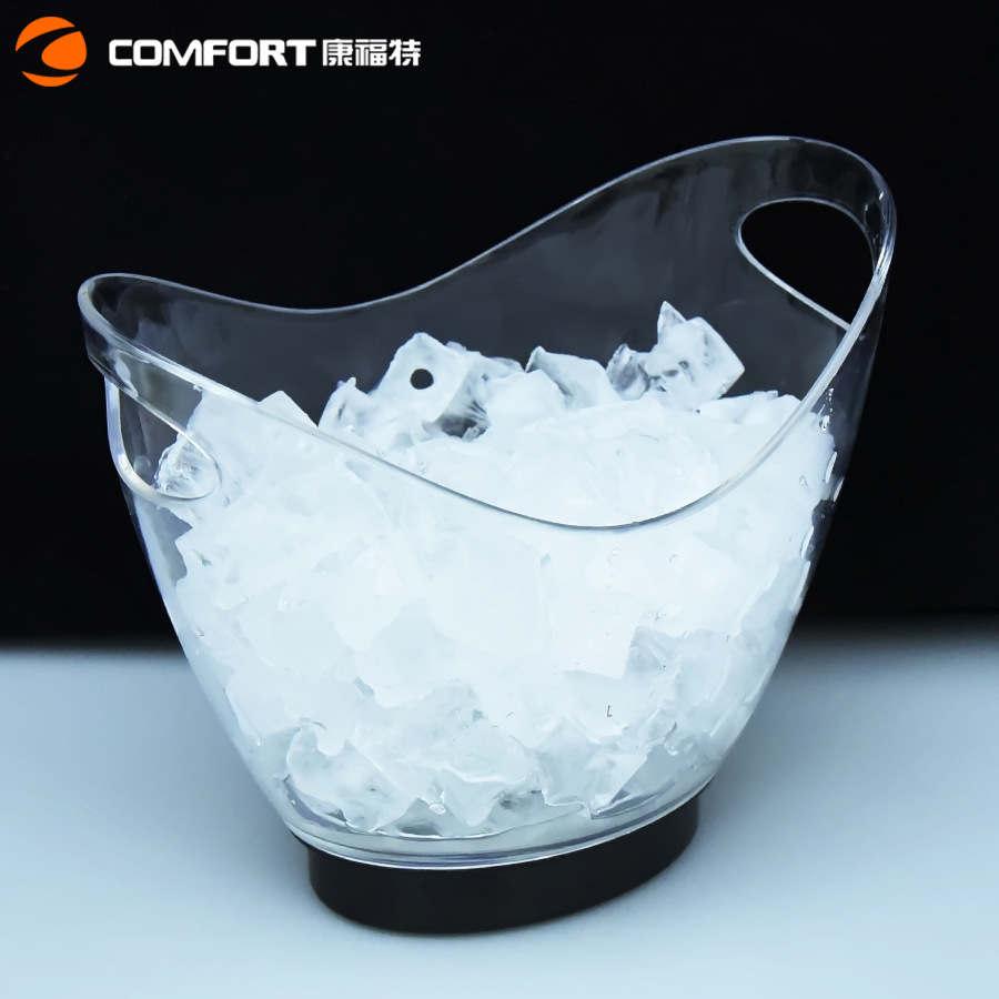 CrossBorder Luminous Plastic Ice Bucket Transparent Colorful LED Ice Bucket Bar and Restaurant Ice Bucket Ice Bucket