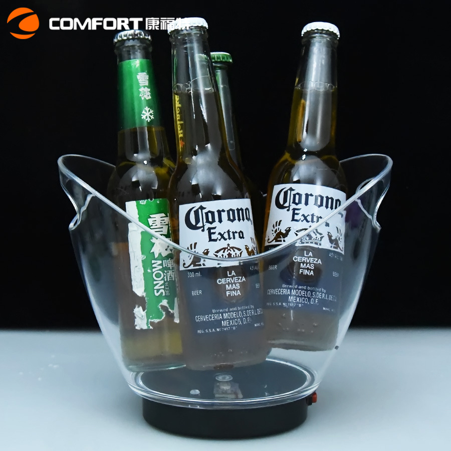 CrossBorder Luminous Plastic Ice Bucket Transparent Colorful LED Ice Bucket Bar and Restaurant Ice Bucket Ice Bucket CrossBorder Luminous Plastic Ice Bucket Transparent Colorful LED Ice Bucket Bar and Restaurant Ice Bucket Ice Bucket