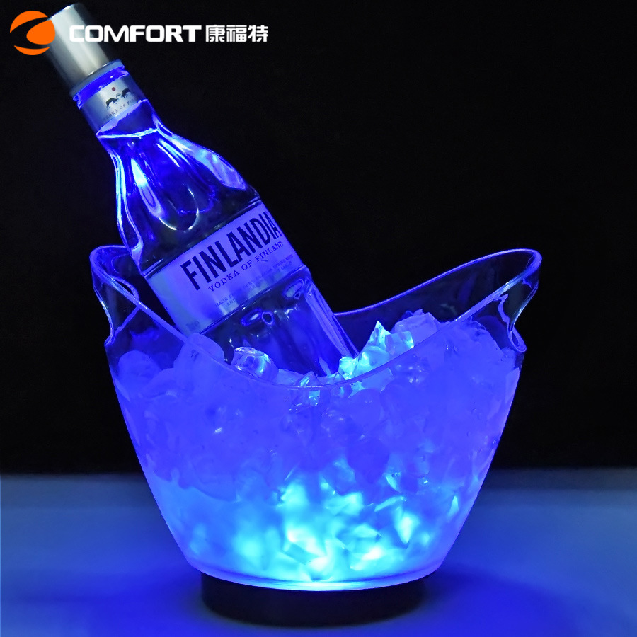 CrossBorder Luminous Plastic Ice Bucket Transparent Colorful LED Ice Bucket Bar and Restaurant Ice Bucket Ice Bucket CrossBorder Luminous Plastic Ice Bucket Transparent Colorful LED Ice Bucket Bar and Restaurant Ice Bucket Ice Bucket