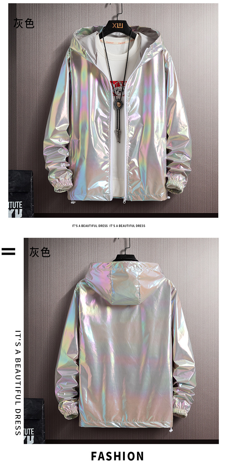 Summer Colorful Reflective Sun Protection Clothing for Men Ice Silk Ultra-Thin Couple Colorful Thin Jacket Trendy Gradient Coat Wholesale Summer Colorful Reflective Sun Protection Clothing for Men Ice Silk Ultra-Thin Couple Colorful Thin Jacket Trendy Gradient Coat Wholesale